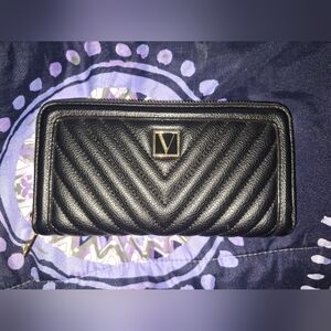 Victoria's Secret Black Quilted Wallet